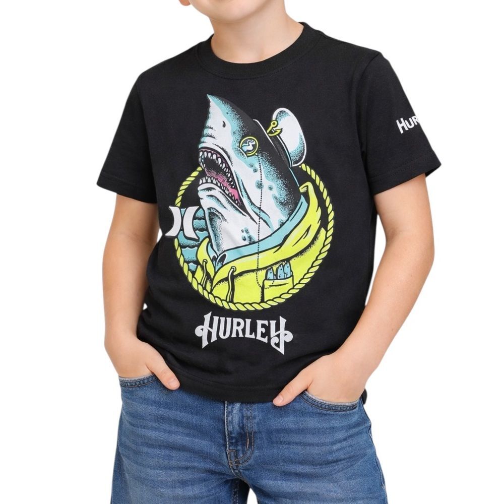 🔥 5 for $30 🔥 Hurley Boys Graphic Shark T-Shirt | Size Small